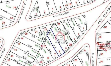Terreno à venda, 267 m² por R$ 425.000,00 - Parque das Nações - Santo André/SP