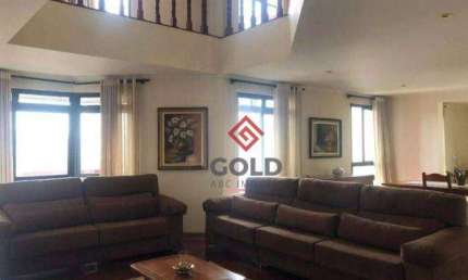 Apartamento Duplex com 5 dormitórios para alugar, 300 m² por R$ 10.649,17/mês - Vila Bastos - Santo André/SP