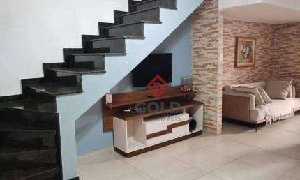 Sobrado com 3 dormitórios à venda, 150 m² por R$ 590.000,00 - Vila Camilópolis - Santo André/SP
