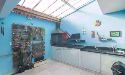 Sobrado com 3 dormitórios à venda, 111 m² por R$ 530.000,00 - Vila Scarpelli - Santo André/SP