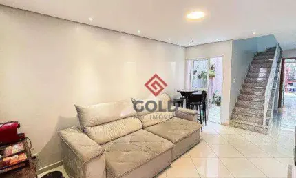 Sobrado com 3 dormitórios à venda, 127 m² por - Vila Scarpelli - Santo André/SP