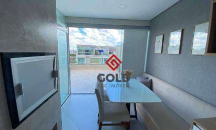 Cobertura com 2 dormitórios para alugar, 112 m² por R$ 3.187,17/mês - Vila Valparaíso - Santo André/SP