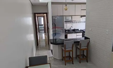 BELISSIMO APARTAMENTO MOBILIADO COM 02 DORMITORIOS-CANTO DO FORTE
