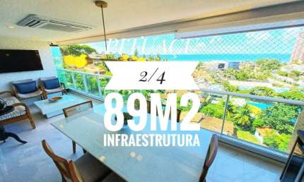 Apartamento de 2 quartos revertido 3/4 à venda em Pituaçu, Salvador-BA, com vista mar e infraestrutura completa! Venha conferir!