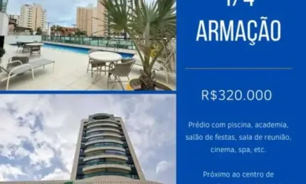 Apartamento 1/4 novíssimo em jardim armação - ótimo investimento!