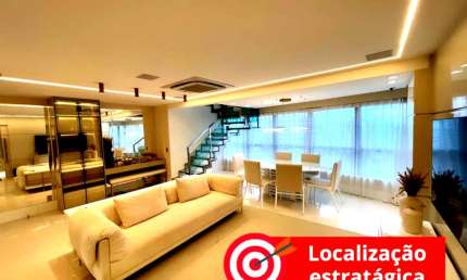 Luxuosa Cobertura Dúplex no Alphaville 1 Salvador: 3 Quartos, 1 Suíte, Mobiliada, 226m² - Imperdível!