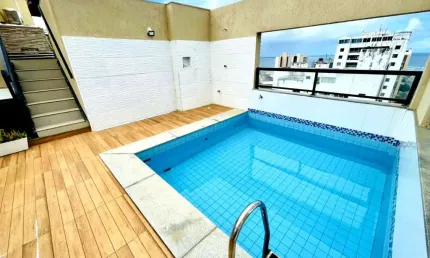 Imperdível cobertura 3 suítes com vista mar na pituba - salvador-ba: 154m², piscina, churrasqueira e condomínio completo!