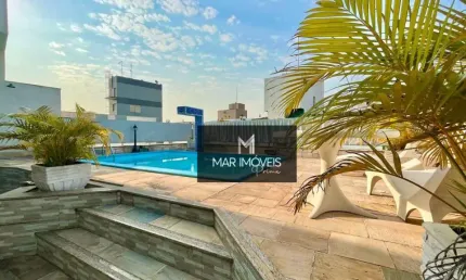 Apartamento à venda no Guarujá, na praia das Astúrias, Cobertura Penthouse, 170 metros de área útil, 02 vagas de garagem demarcada.