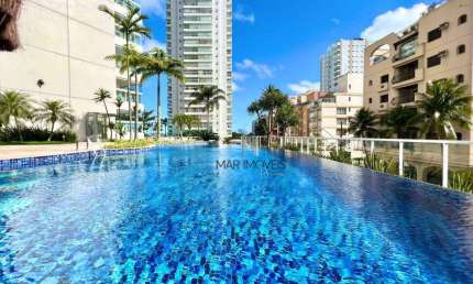 Apartamento com 4 dormitórios para alugar, 124 m² por R$ 7.500,02/mês - Praia da Enseada - Guarujá/SP