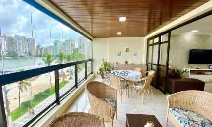 Frente mar com 4 suítes à venda, 230 m² por r$ 2.200.000 - praia das astúrias - guarujá/sp