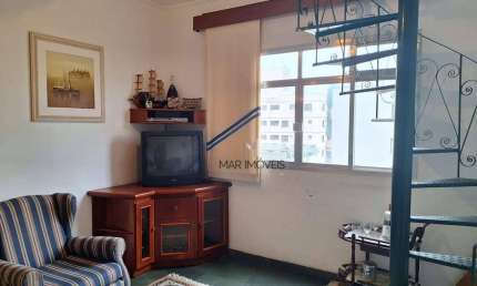 Cobertura com 3 dormitórios à venda, 130 m²  - Tombo - Guarujá/SP