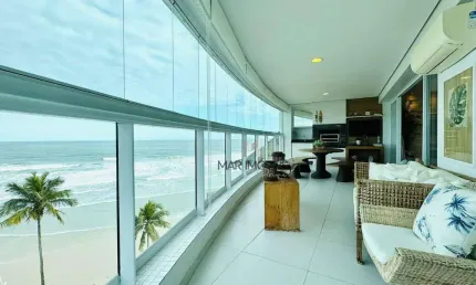 Apartamento com 3 suítes, frente ao mar à venda, 210 m² por r$ 3.200.000 - enseada - guarujá/sp