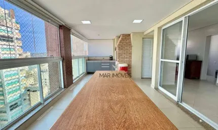 Apartamento novo com vista para o mar com 3 dormitórios à venda, 130 m² por r$ 850.000 - enseada - guarujá/sp