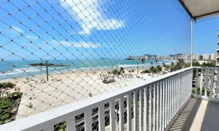 Apartamento com 4 dormitórios à venda, 210 m² frente total para o mar- pitangueiras - guarujá/sp