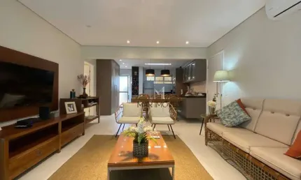 Apartamento com 3 dormitórios à venda, 100 m² por r$ 1.200.000,00 - pitangueiras - guarujá/sp