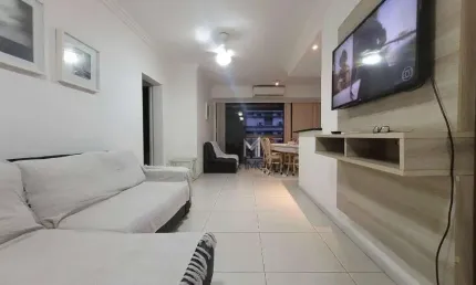 Flat com 2 dormitórios  (1 Suíte) - 70 m² - 2 vagas - Lazer - Vista - Pitangueiras - Guarujá/SP