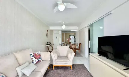 Apartamento com sacada , 2 dormitórios à venda, 85 m² por r$ 460.000 - astúrias - guarujá/sp