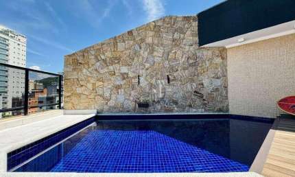 Cobertura com 3 dormitórios à venda, 160 m² por R$ 1.350.000 - Praia da Enseada - Guarujá/SP