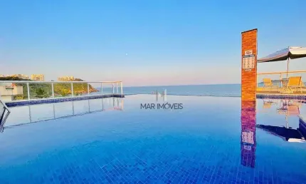 Apartamento a 50 metros da praia do Tombo no Guarujá com varanda gourmet, excelente localização!