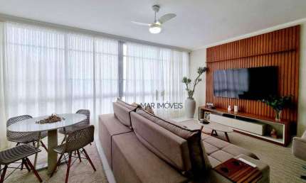 Apartamento com 3 dormitórios para alugar, 155 m² por R$ 6.500,02/mês - Pitangueiras - Guarujá/SP