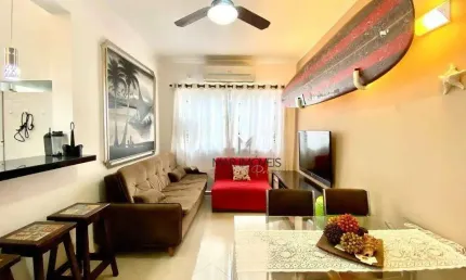 Apartamento com 2 dormitórios à venda, 60 m² por R$ 450.000 - Tombo - Guarujá/SP