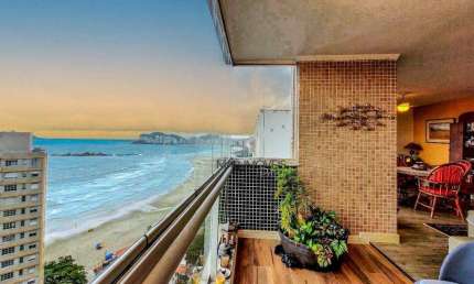 Apartamento com 3 dormitórios, 145 m² - venda e locação anual - Pitangueiras - Guarujá/SP