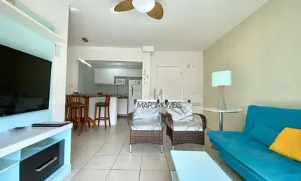 Apartamento com 2 dormitórios para alugar, 71 m² por R$ 5.000,02/mês - Pitangueiras - Guarujá/SP