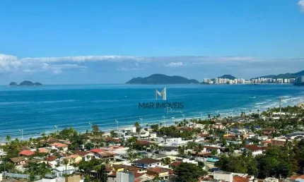 Cobertura com vista mar á venda na praia da enseada /mar imóveis prime.