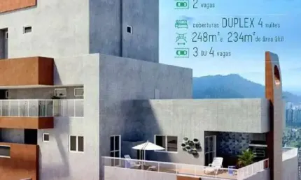 Apartamento à venda, 3 quartos no bairro josé menino em santos