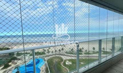 Apartamento 3 dormitórios, sacada gourmet, 2 vagas, lazer completo, pé na areia.