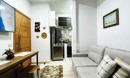 Sala Living Revertida em 1 Dorm | Lindamente Reformado | Ponta da Praia – Quadra da praia