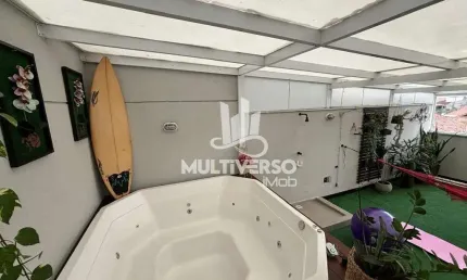 Apartamento garden à venda, 2 quartos no bairro campo grande em santos