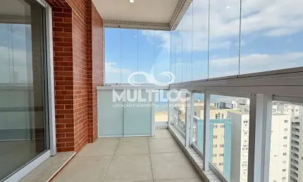Apartamento tipo studio com varanda e vista mar frente praia com lazer completo