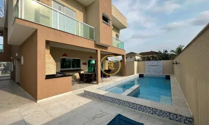 Casa com 5 dormitórios à venda, 258 m² por r$ 2.000.000,00 - bougainvillee iv - peruíbe/sp