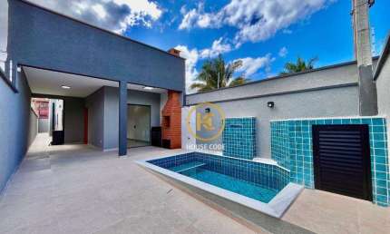 Casa com 3 dormitórios, 94 m² - venda por R$ 450.000,00 ou aluguel por R$ 2.600,00/mês - Balneário Cidade Nova Peruíbe - Peruíbe/SP