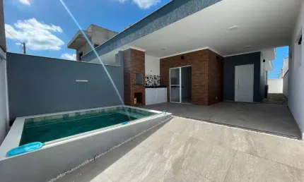 Casa com 2 dormitórios, 90 m² - venda por r$ 450.000,00 ou aluguel por r$ 2.900,00/mês - flora rica ii - peruíbe/sp
