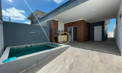 Casa com 2 dormitórios, 90 m² - venda por r$ 450.000,00 ou aluguel por r$ 2.900,00/mês - flora rica ii - peruíbe/sp
