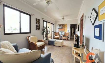 Apartamento vista mar com 4 dormitórios à venda, 136 m² por R$ 900.000 - Sumaré - Caraguatatuba/SP