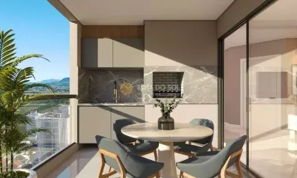 The palazzo apartamento com 2 suítes e 2 vagas na meia praia