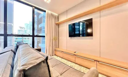 Infinity tower flat mobiliado 1 quarto em meia praia itapema/sc