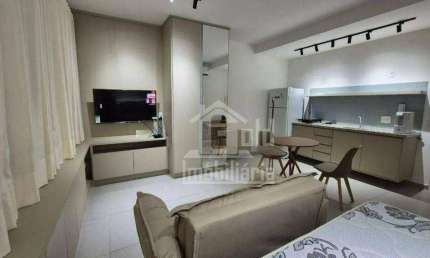 Apartamento Flat MOBILIADO com 1 dormitório para alugar, 42 m² por R$ 2.385/mês - Jardim Nova Aliança Sul - Ribeirão Preto/SP