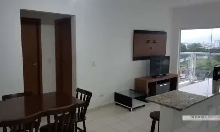 Apartamento semi mobiliado com 2 dormitórios no pereque-açú vista mar