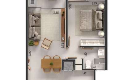 APARTAMENTO DE REPASSE COM 1 SUÍTE NA PRAIA DO TENÓRIO.