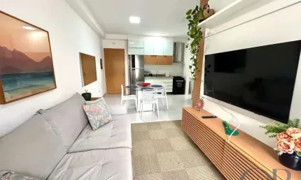 Apartamento mobiliado com 2 dormitórios na praia grande