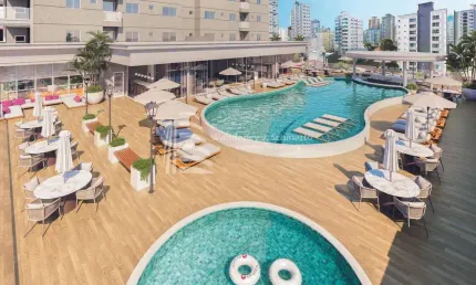 Apartamento com 3 suÍtes e Área de lazer incrÍvel, Meia Praia, Itapema - SC