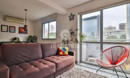 Apartamento duplex a venda em pinheiros, 87 metros, 1 suíte com 2 vagas.