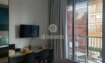 Apartamento a venda moema, 26 metros, 1 dormitório, sem vaga.