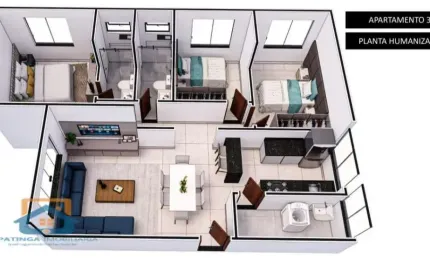 Apartamento de 3 quartos e 1 vaga de garagem no Residencial Bethania