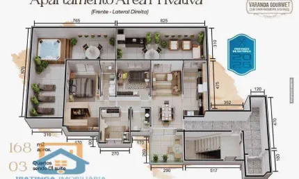 Apartamento de 3 quartos e 2 vagas de garagem no Imba&#250;bas