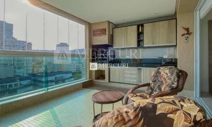 Apartamento no Guarujá, Enseada, Varanda Gourmet, 3 Suítes